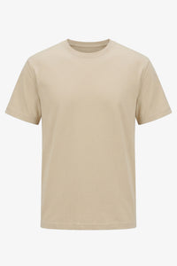 Beige klassisk T-shirt i bomuldsblanding til mænd