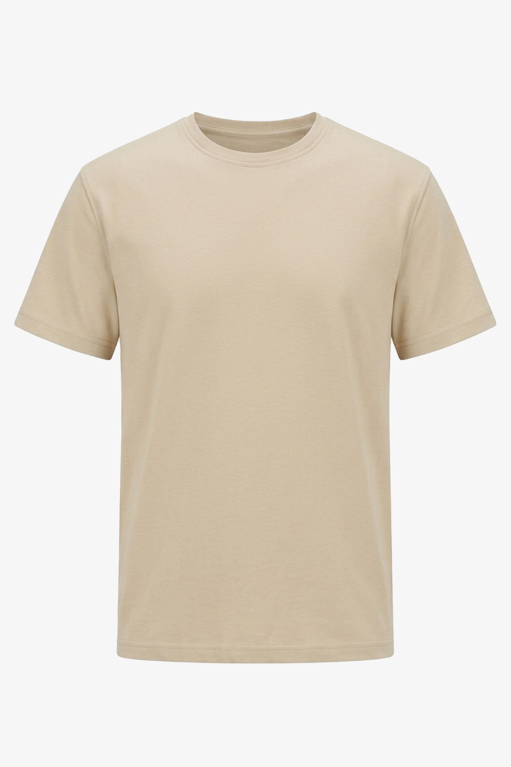 Beige klassisk T-shirt i bomuldsblanding til mænd