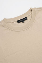 Beige klassisk T-shirt i bomuldsblanding til mænd