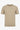 Beige strikket T-shirt til mænd med normal pasform og rund hals, korte ærmer