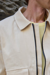 Herre beige Utility Bomber letvægts polstret lynlåsjakke