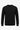 Herresweatshirt med rund hals og lange ærmer i sort bomuldsblanding, stretchpullover