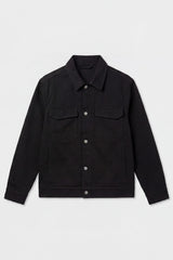 Herre sort bomuldstwilljakke - Trucker Overshirt