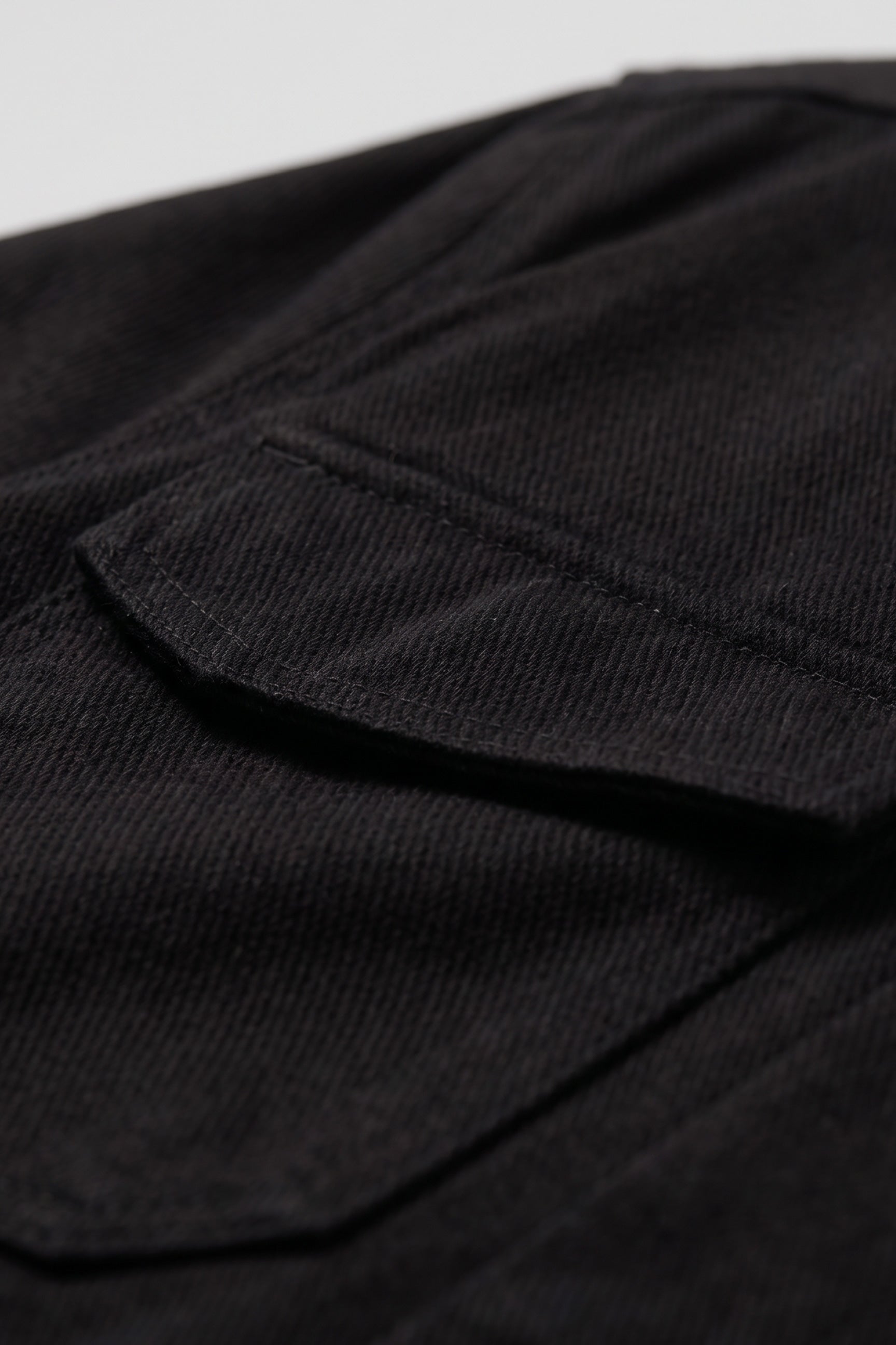 Herre sort bomuldstwilljakke - Trucker Overshirt