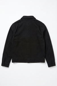 Herre sort bomuldstwilljakke - Trucker Overshirt