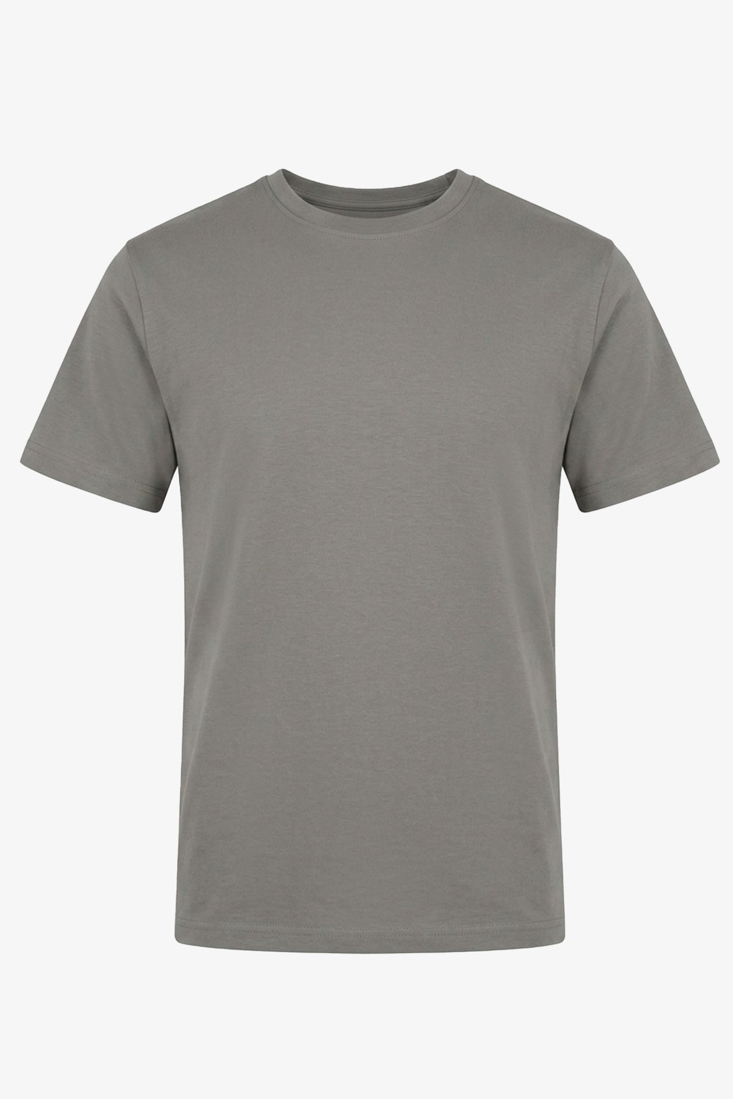 Herre T-shirt i klassisk bomuldsblanding med trækulsgrå