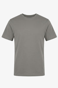 Herre T-shirt i klassisk bomuldsblanding med trækulsgrå