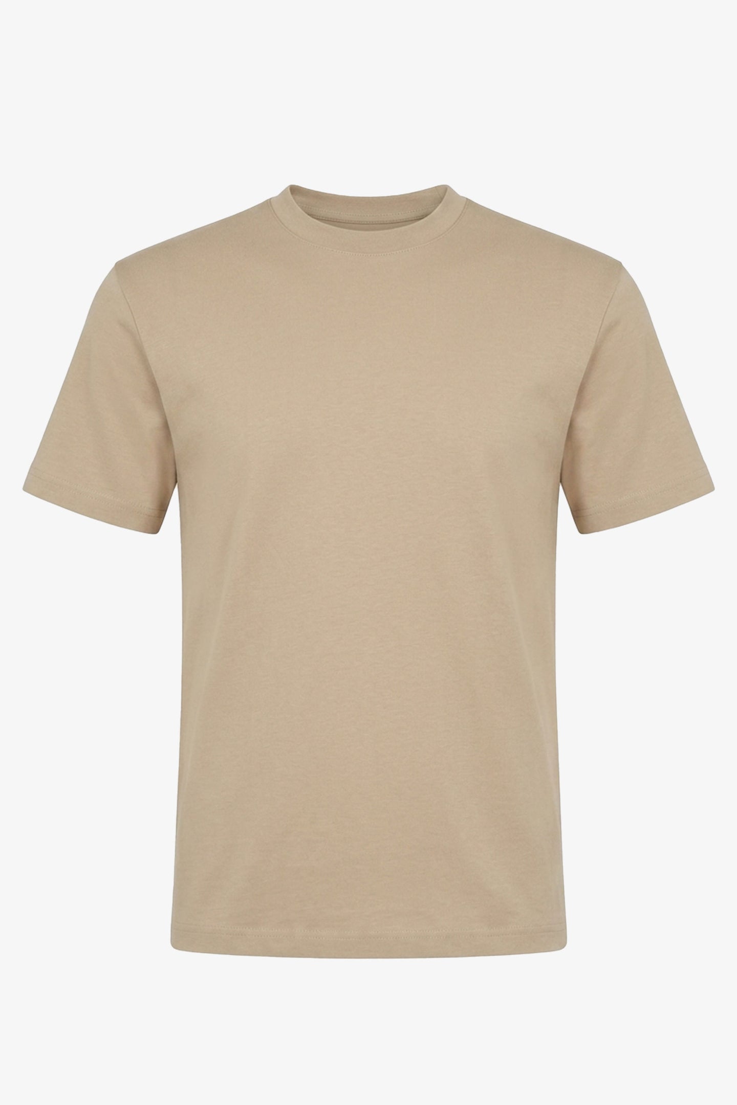 Klassisk brun bomulds-T-shirt til mænd