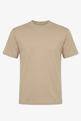 Klassisk brun bomulds-T-shirt til mænd