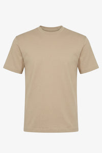 Klassisk brun bomulds-T-shirt til mænd