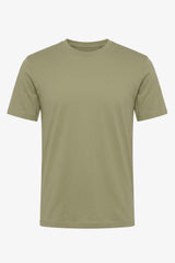 Klassisk olivengrøn bomulds-T-shirt til mænd