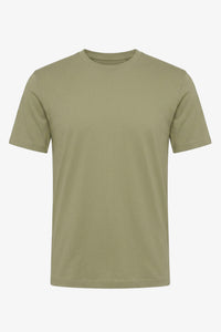 Klassisk olivengrøn bomulds-T-shirt til mænd