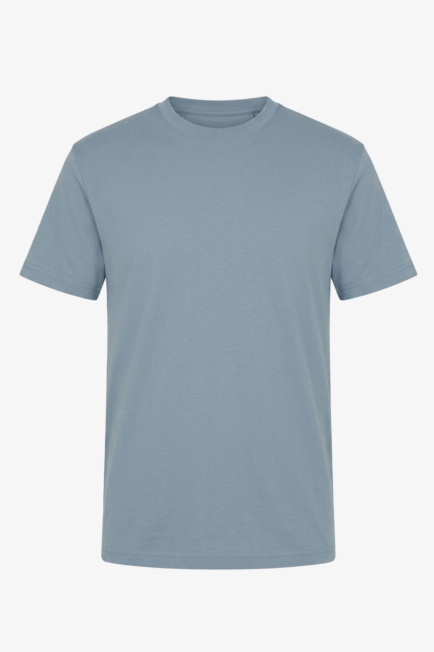 Klassisk himmelblå bomulds-T-shirt til mænd