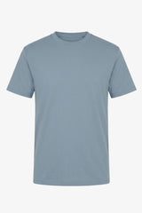 Klassisk himmelblå bomulds-T-shirt til mænd