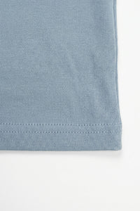 Klassisk himmelblå bomulds-T-shirt til mænd