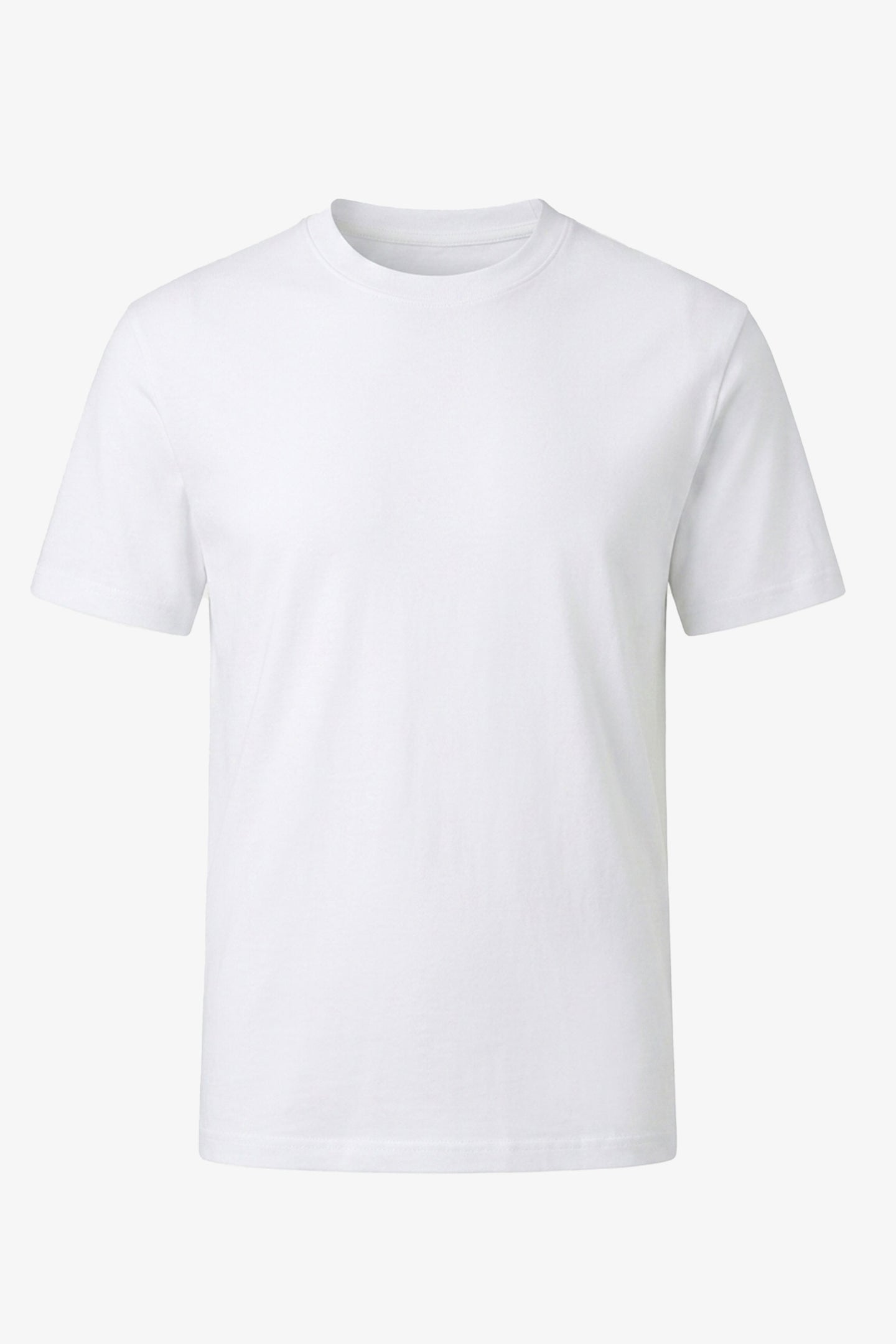 Klassisk hvid bomulds-T-shirt til mænd