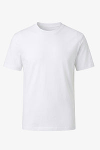 Klassisk hvid bomulds-T-shirt til mænd
