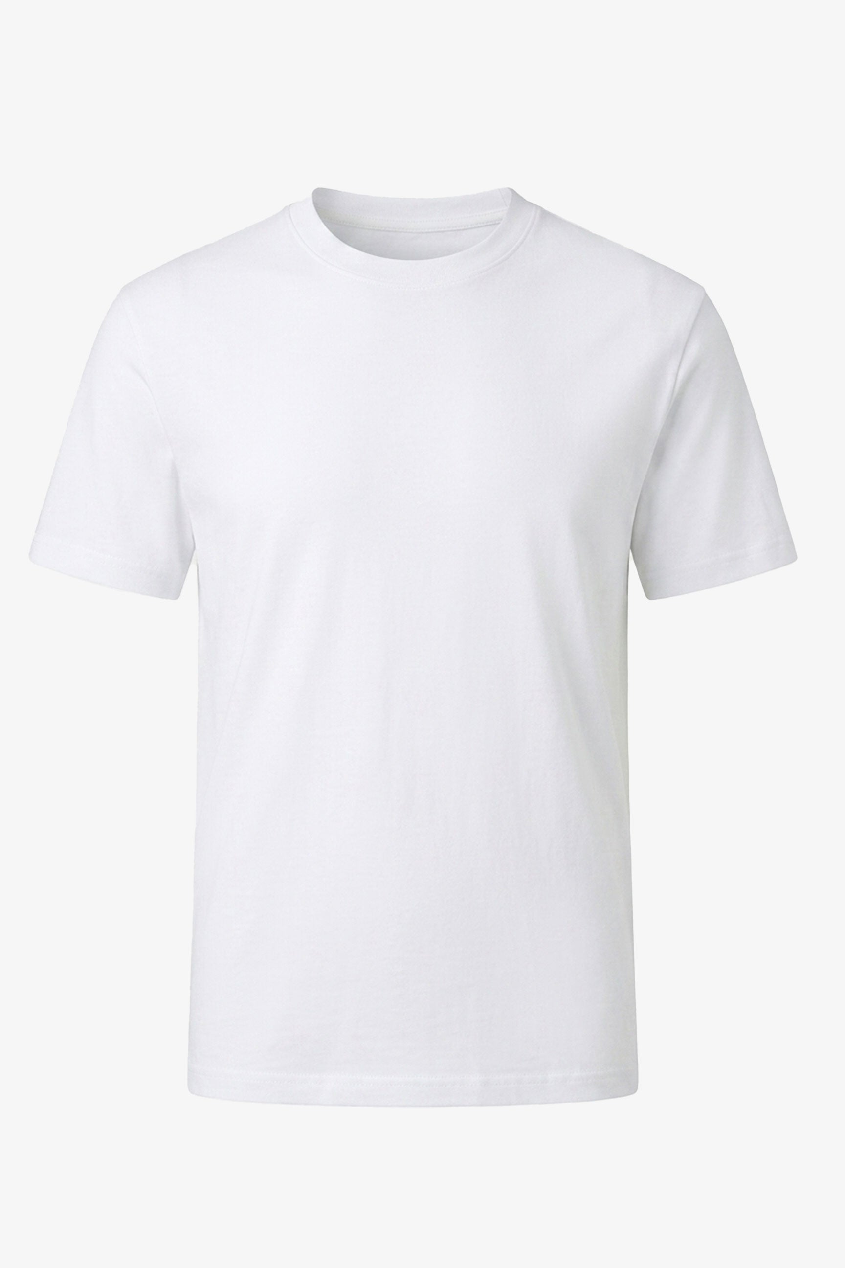 Klassisk hvid bomulds-T-shirt til mænd
