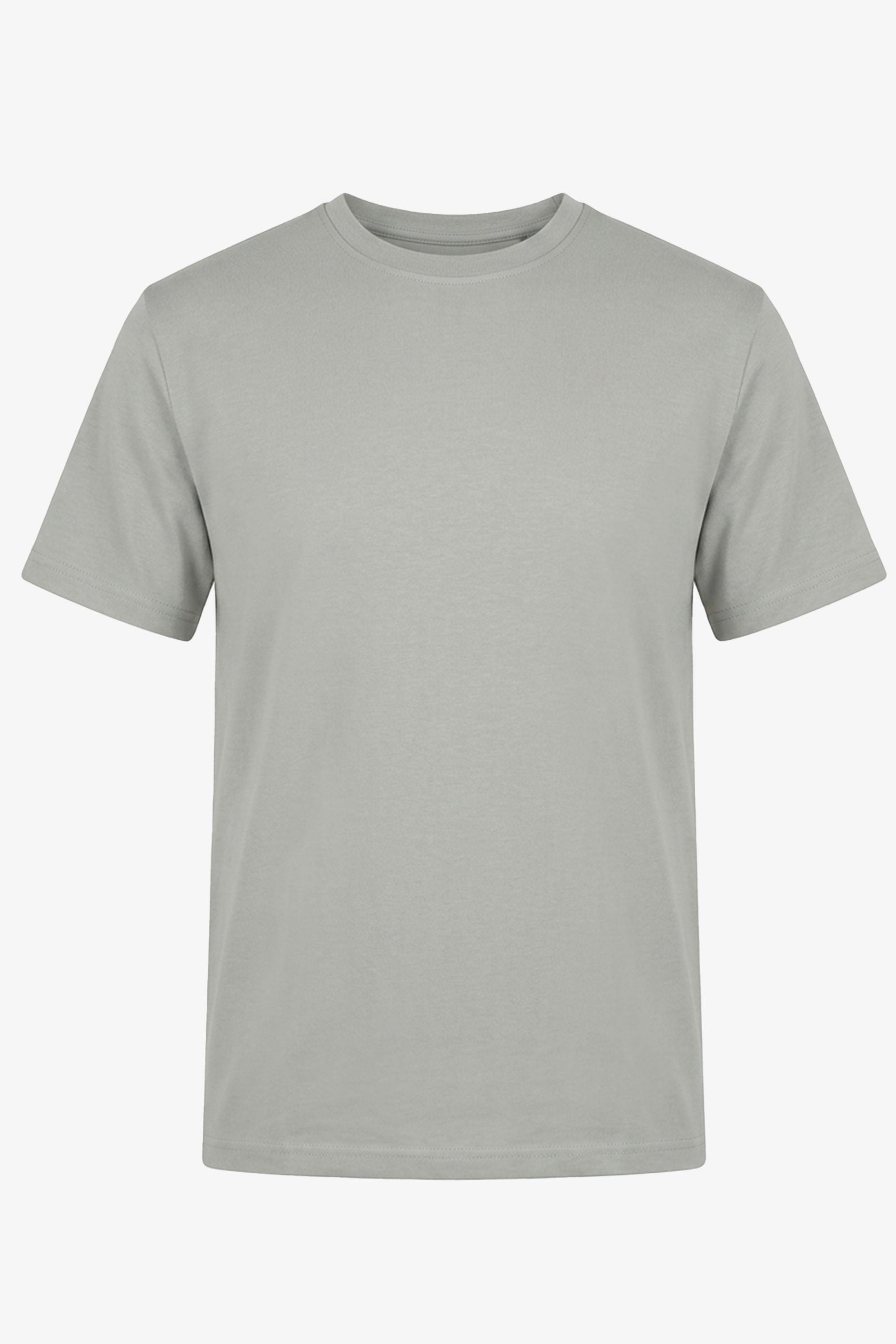 Herre grå klassisk bomuldsblanding T-shirt