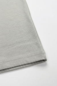 Herre grå klassisk bomuldsblanding T-shirt