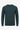 Herre marineblå strikket sweater med rund hals og almindelig pasform