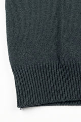 Herre marineblå strikket sweater med rund hals og almindelig pasform