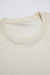 Herre Off-white strikket T-shirt med normal pasform og rund hals, korte ærmer