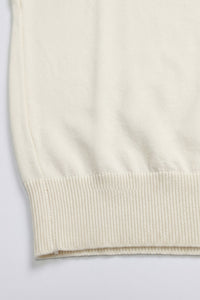 Herre Off-white strikket T-shirt med normal pasform og rund hals, korte ærmer