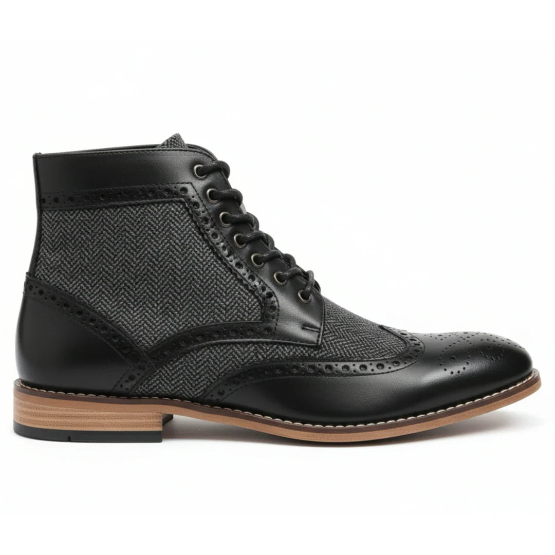 Herre Wingtip Brogue ankelstøvler
