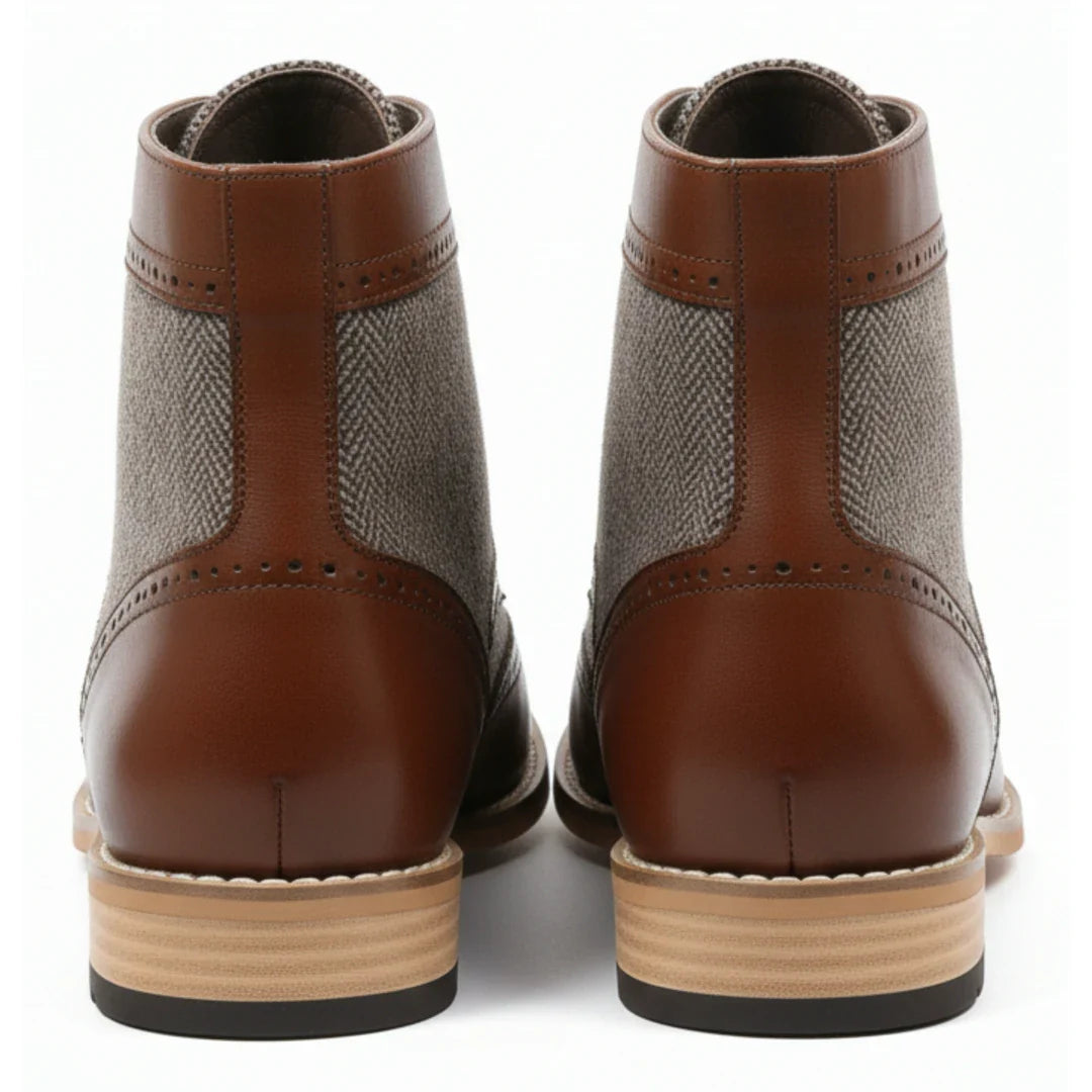 Herre Wingtip Brogue ankelstøvler