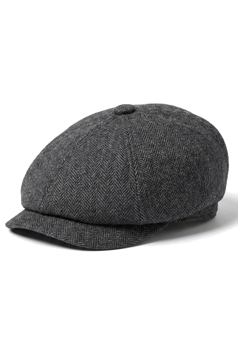 Herre 8 Panel Newsboy Cap - Cavani Martez - Mørkegrå