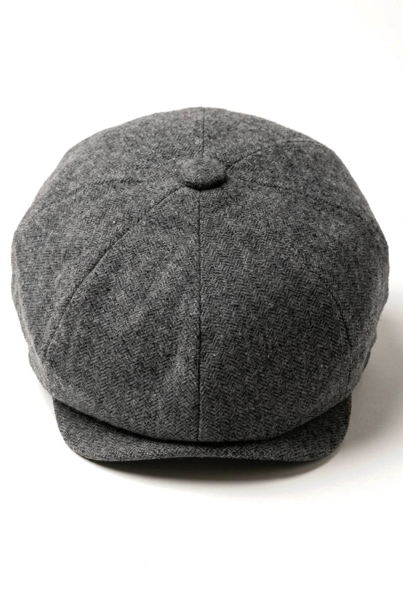 Herre 8 Panel Newsboy Cap - Cavani Martez - Mørkegrå