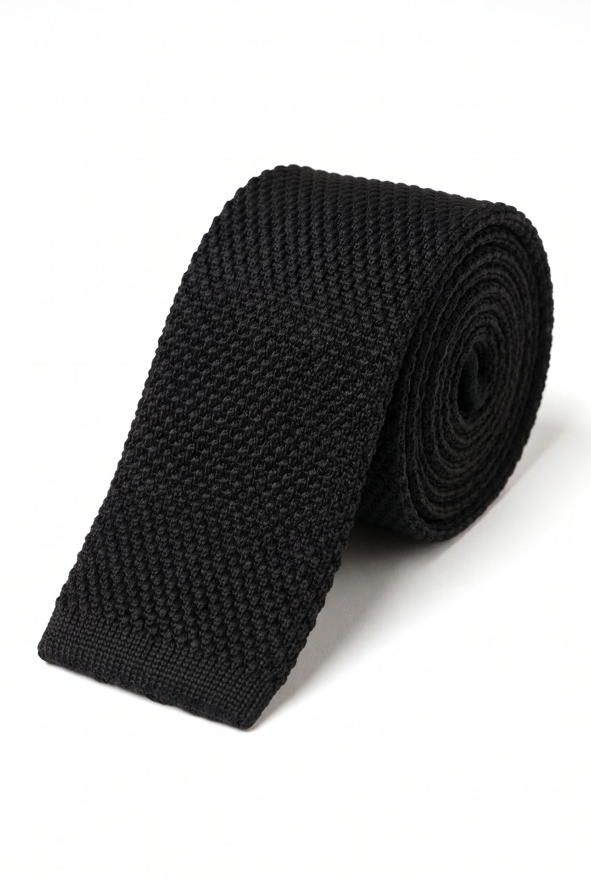 Sort strikket slips til mænd