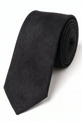 Sort herreslips med ruskindsfinish