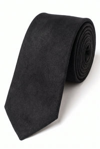 Sort herreslips med ruskindsfinish