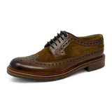 Herresko i brunt ruskind med brogues