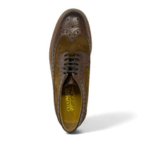 Herresko i brunt ruskind med brogues