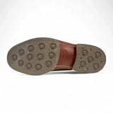 Herresko i brunt ruskind med brogues