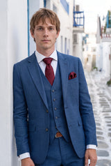 Gavesæt med bordeauxrødt paisley-slips til mænd