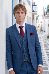 Gavesæt med bordeauxrødt paisley-slips til mænd