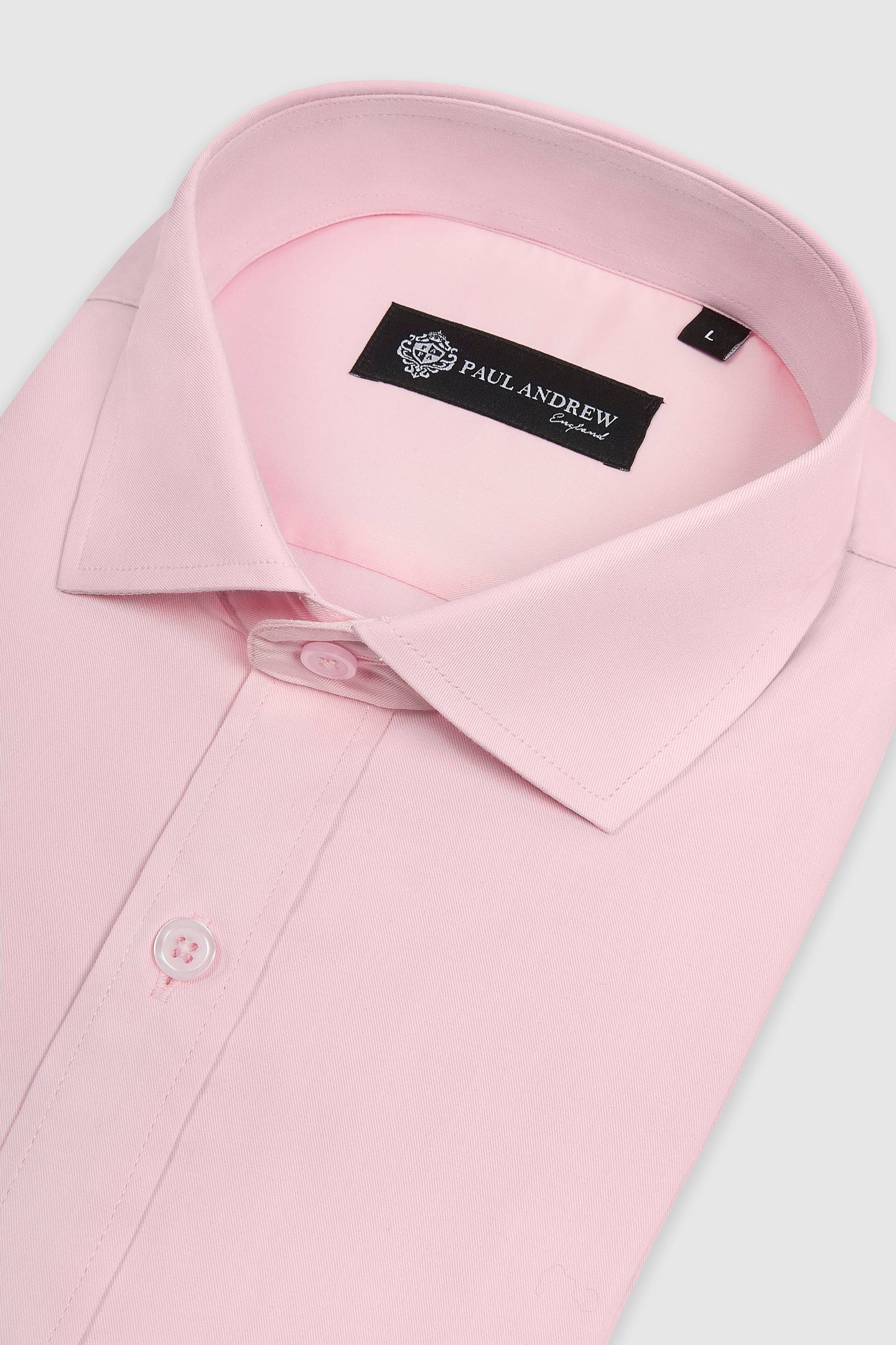 Herre klassisk skjorte med dobbelt manchet og cutaway-krave - pink