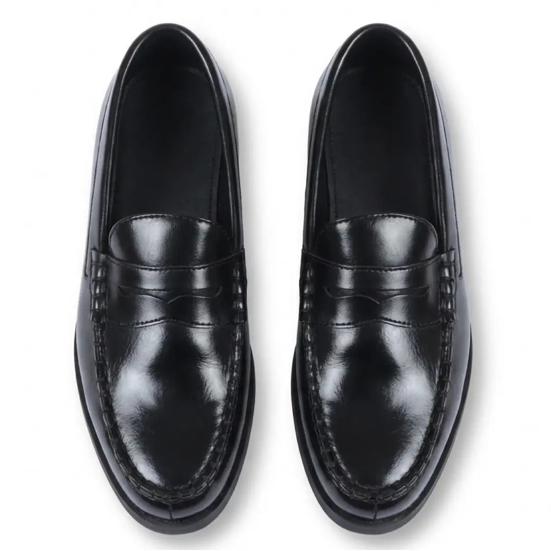 Herre klassiske Penny PU-læderloafers