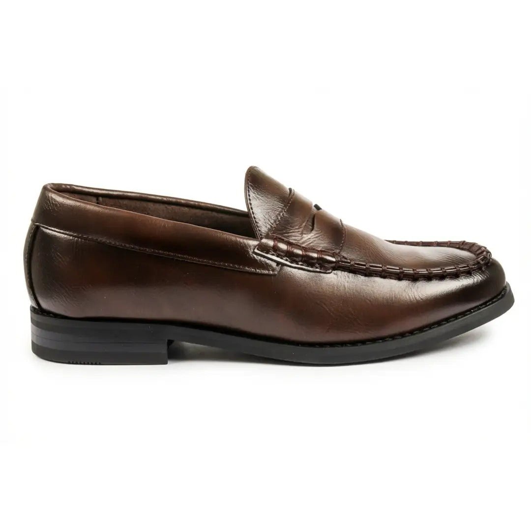Herre klassiske Penny PU-læderloafers