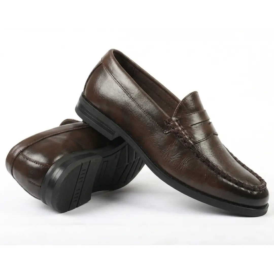 Herre klassiske Penny PU-læderloafers