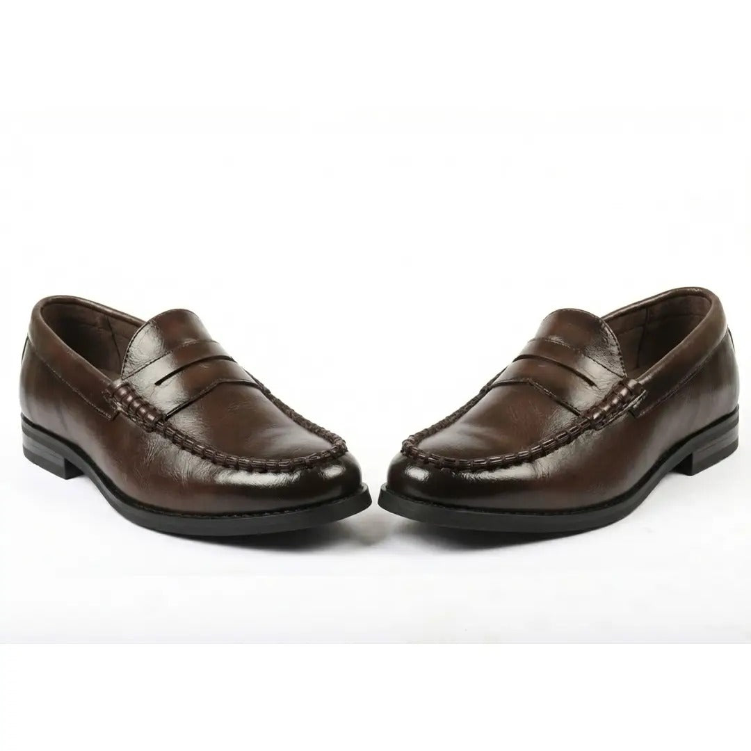 Herre klassiske Penny PU-læderloafers