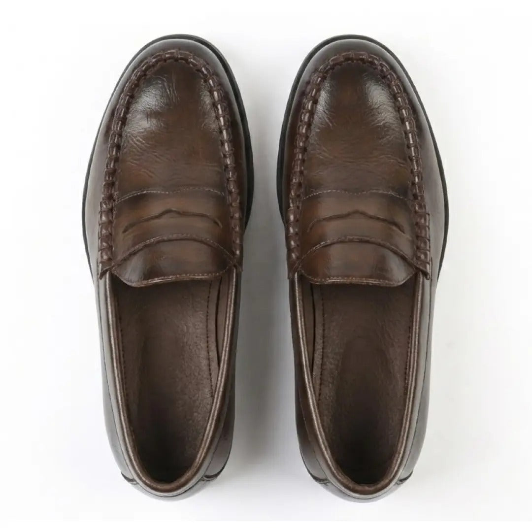 Herre klassiske Penny PU-læderloafers