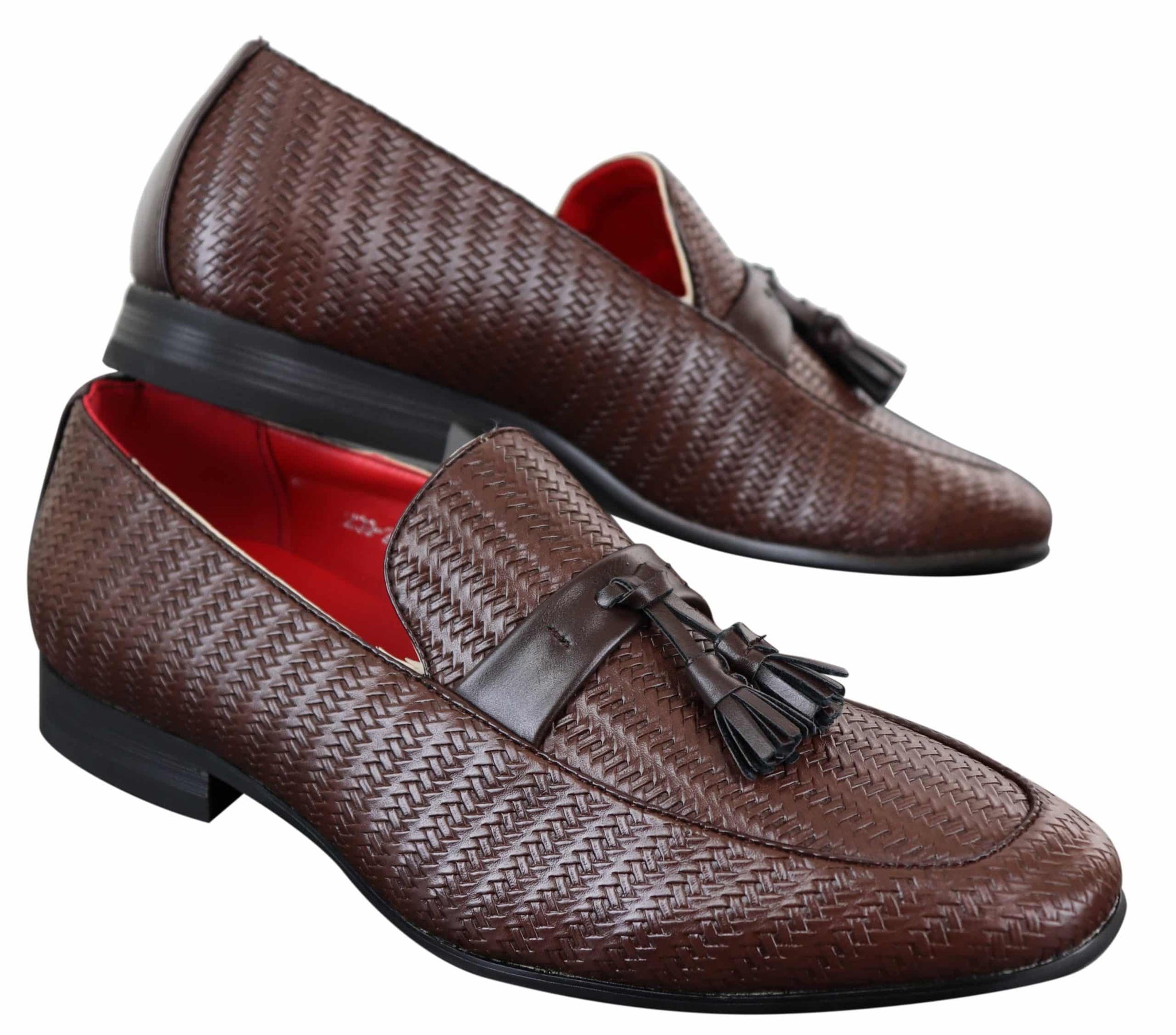 Mens Classic Tassel PU Leather Loafers