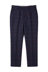 Kenneth - Herre marineblå tweed ternede bukser