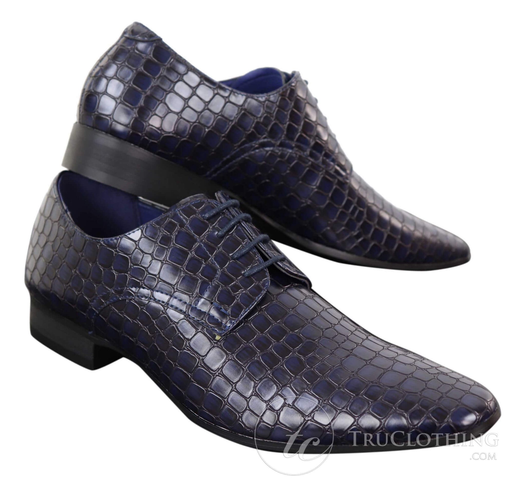 Mens Crocodile Skin Effect Shoes