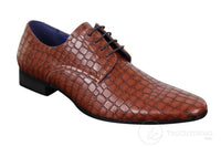 Mens Crocodile Skin Effect Shoes